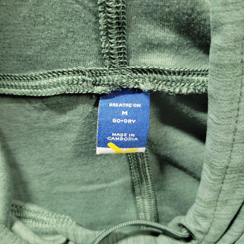 Sudadera con Capucha Old Navy Breathe ON Go-Dry Mujer M Verde Manga Larga Recortada Atlética Foto 2 de 4