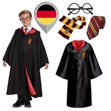 Harry Potter Kostüm Robe Kinder Umhang Krawatte Gryffindor Slytherin Hufflepuff.