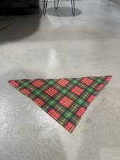 Fabric Checkered Festive Bandana for Small to Medium Dogs, New