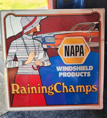#ad #ad Napa Raining Champs Sign Rare Hard To Find Stout 1970s? $99.95