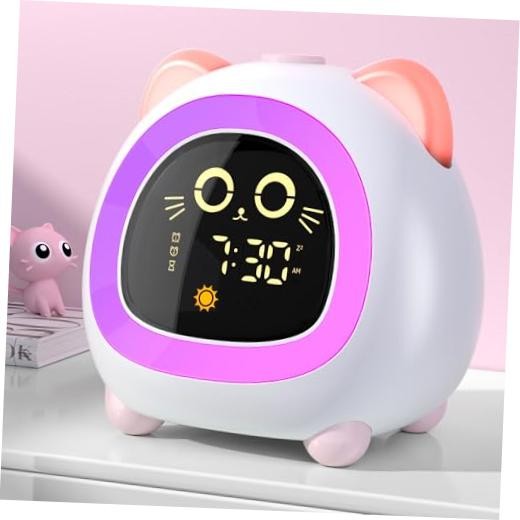 Alarm Clock for Kids, Ok to Wake Clock for Girls, Sleep Training Pink