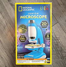 National Geographic STEM Junior Microscope 20 Pc Set Up to 250x w/ 6 Slides