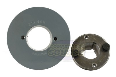 Cast Iron 4'' Dual Groove Pulley 2 Belt B Section 5L with 7/8'' Sheave Bushing