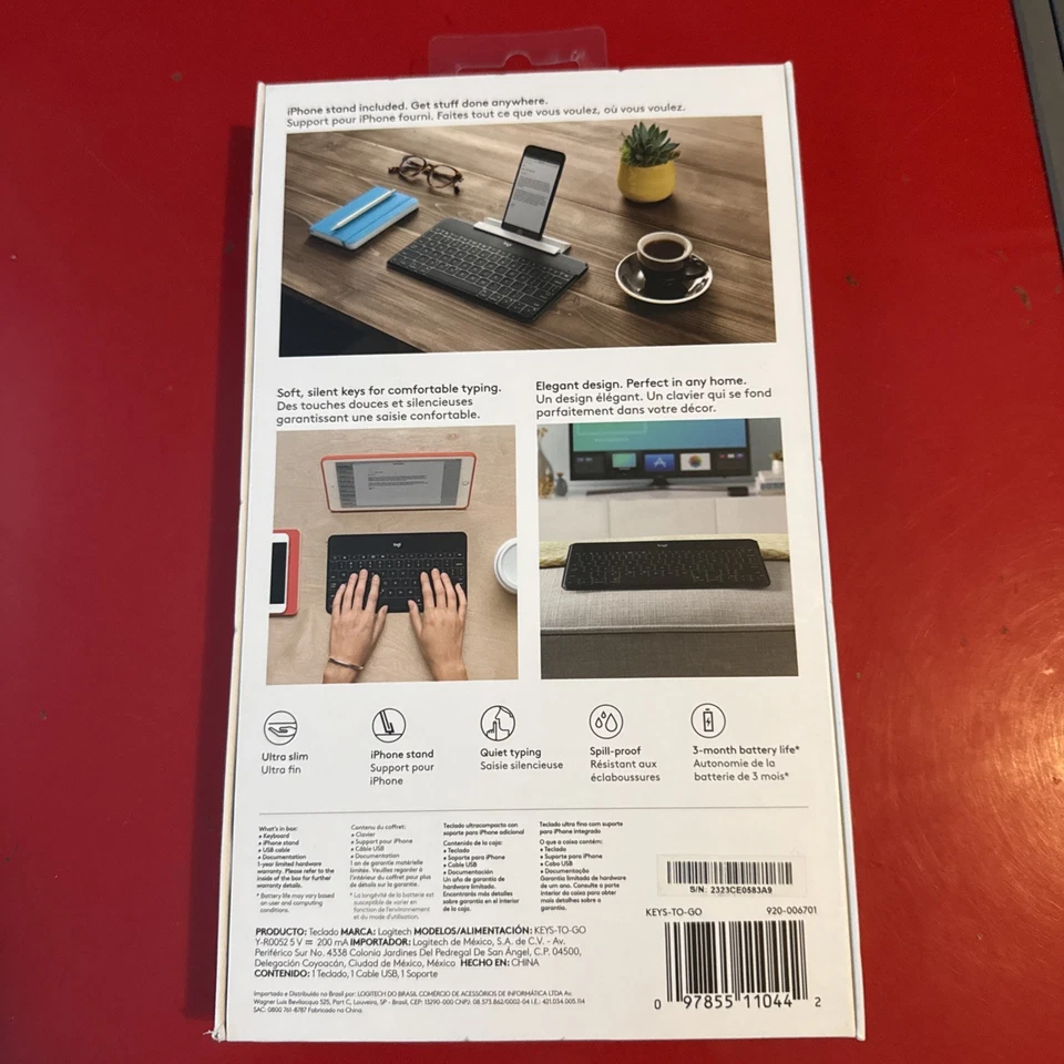 Logitech 920-006701 Keys-to-go Apple iPad, iPhone, Apple TV Portable... - Image 2 of 4