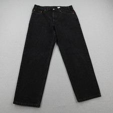 Vintage Levis Jeans Mens 38x30 Black Denim 550 Relaxed Tapered Loose USA 90s