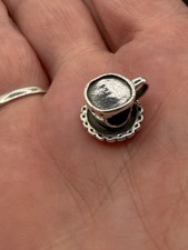 Genuine PANDORA Tea Cup & Saucer Charm  925 ALE 