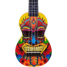 Mahalo Art Series Soprano Ukulele With Bag Tiki Motif