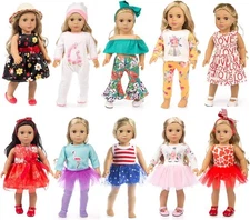 19 pcs American Doll Clothes Gift for 18 inch Doll Clothes and Accessories, I...