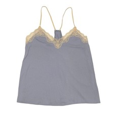 Women's Lace Trim Ribbed Camisole Top Coquette Feminine Y2K Fairy Delicate