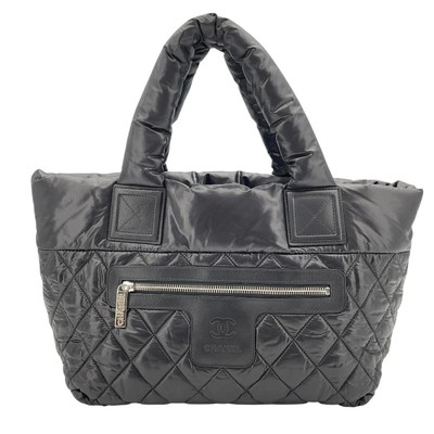 CHANEL Coco Cocoon Tote PM A47108 24 Series Black Nylon #2357