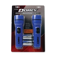 DORCY 412594 LED Flashlight Pack with 1 D Battery - Blue (2/Pack) New