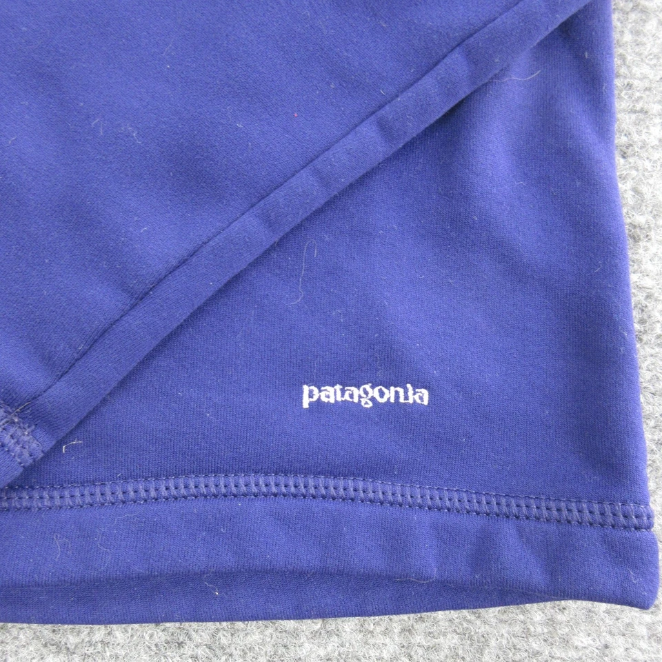 Patagonia Pullover Womens Small Blue Capilene Quarter Zip Fleece Base Layer - Image 3 of 4