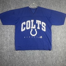 VTG 90’s INDIANAPOLIS COLTS Jersey Men’s L Blue BOXY NFL Football PAT MCAFEE