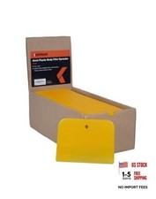Body Filler Spreaders Pack of 100 - 4" Yellow Reusable Plastic 4inch