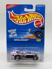 1997 Hot Wheels #593 Skullrider Pink Chrome 5-Spoke Wheels Metal Plain Base