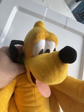 Disney Store Pluto Plush 14" Stuffed Animal Toy Genuine Original Authentic