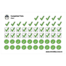 Completed Ticks Planner Stickers - Task Completion Labels & Productivity Decals