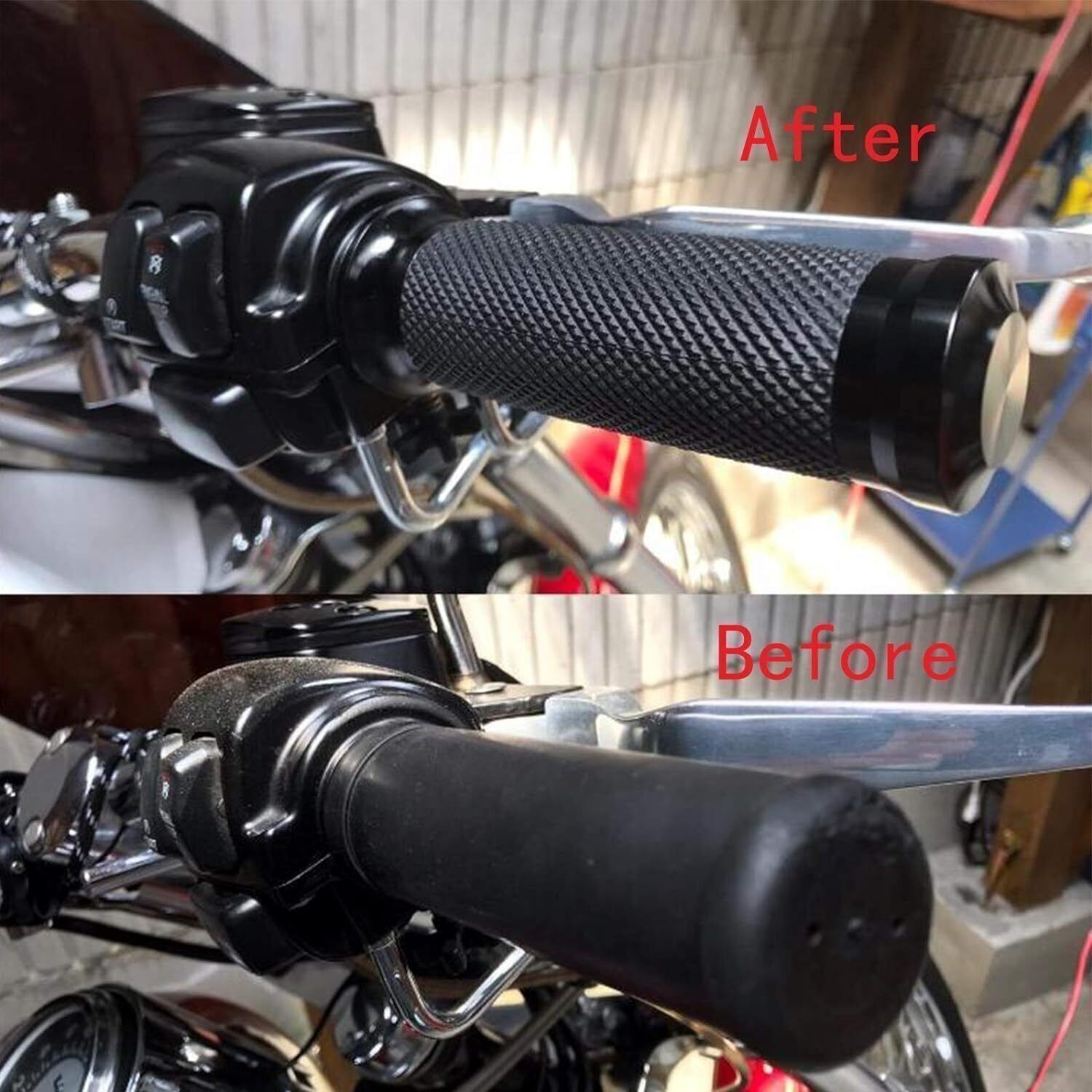 1" Inch Motorcycle Handle Bar Hand Grips For Harley Honda Yamaha Kawasaki Upgrad