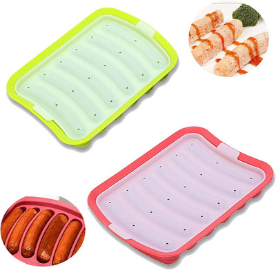 2 Stück Wurstform Silikon Hot Dog Form Wurstform Hot Dog Backform, Würste Formen