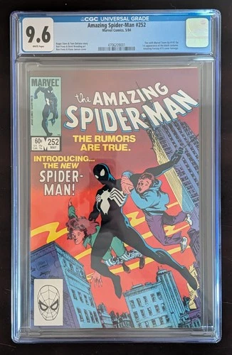 Amazing Spider-Man 252 CGC 9.6 White Pages 1st Black Venom Costume Marvel Comics