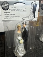 Wilton Our Day Wedding Couple Cake Topper 4.5 Inch Blonde Bride Retired 1997