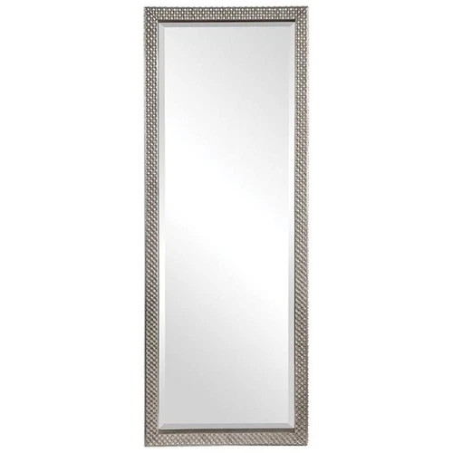 Uttermost Cacelia MDF Wood Glass and Paper Floor Decorative Mirror in Silver - Picture 1 of 6