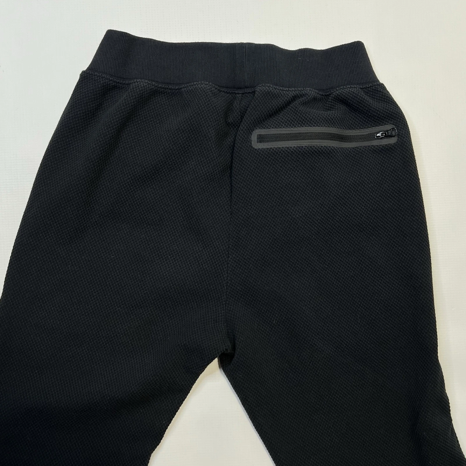 alo-yoga waffle knit high rise tech zippers sweatpants