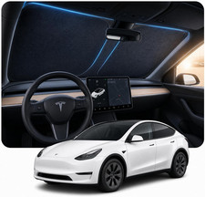 2026 Upgraded Windshield Sun Shade for Tesla Model Y Model 3 Cooling Ice-C