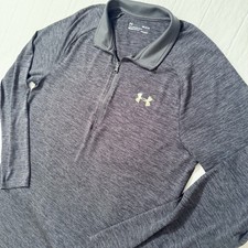 Under Armour Gray Heatgear Loose Quick Dry Quarter Zip Shirt Women  s Size Medium