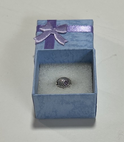 Authentisch nicht mehr produziert Pandora Sterlingsilber Hypnotisch Charm Lila CZ 925 ALE - Bild 1 von 6
