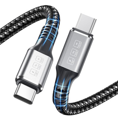 240W Thunderbolt 4 Cable, 6.6ft USB C to USB C Cable Supports 40Gbps Date Tra...
