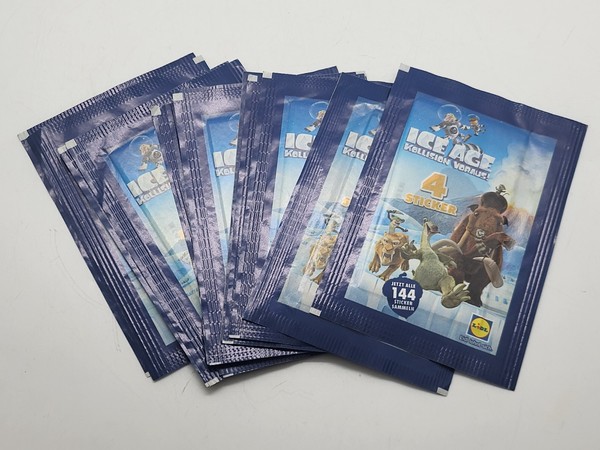 Tarjetas vintage dibujos animados Edad de Hielo supermercado Lidl selladas 13 piezas
