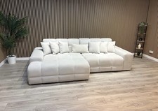 EVE CLOUD Large Fabric 3 Seater LHF Chaise Corner Sofa - RRP £2,299