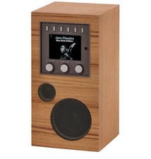 NEW Como Audio Amico AMTBA A Portable Wireless Smart Speaker System Teak/Black