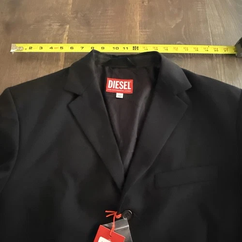 BNWT $700  Diesel J Warhols Men’s Blazer Jacket XL / XXL Black Gray 52 9XX Vtg image 12