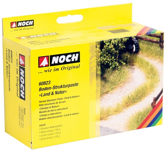 Noch 60823 - G,0,H0,H0E,H0M,TT,N,Z Ground Texture Paste ""Land & Nature"" - New