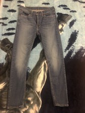 Levis 510 Skinny High Rise 30x29 Women  s Blue Jeans Cropped Hem Nice 