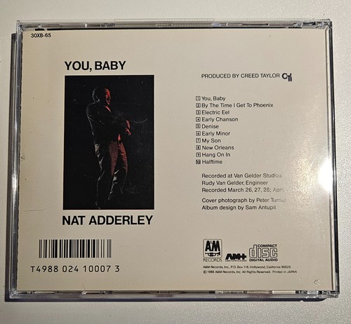 Nat Adderley You Baby Very Rare CD Japan Import A&M CTI - Picture 2 of 4