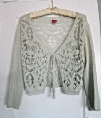 Y2K NWT SAVE THE QUEEN Mesh lacey open KNIT layer cardigan sweater BOHO  ITALY L
