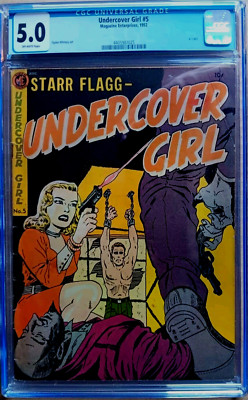 UNDERCOVER GIRL #5 (A-1 #62) CGC 5.0 OW 1952 Whitney golden age BONDAGE/badgirl