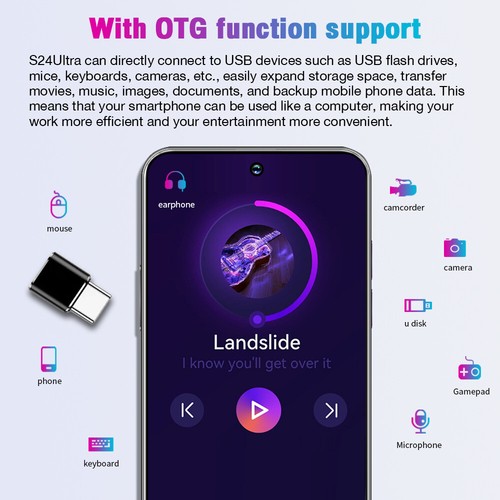 Hot S24 Ultra 5G Smartphone 7.3" Dual SIM Unlocked Android Mobile Phone 16GB+1TB - Afbeelding 23 van 27