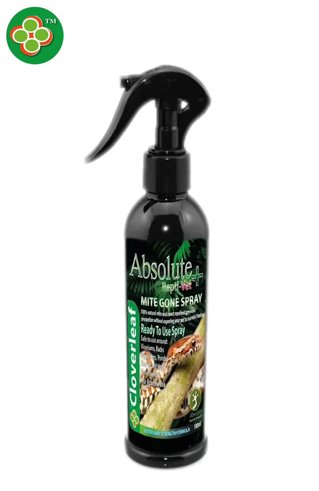 CLOVERLEAF ABSOLUTE MITE GONE SPRAY 100% NATURAL REPTILE MITE SPRAY 100ML