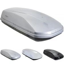 Perflex Journey Roof Cargo Box Large 14.8 Cu Ft Car Top Carrier Travel (Silver)