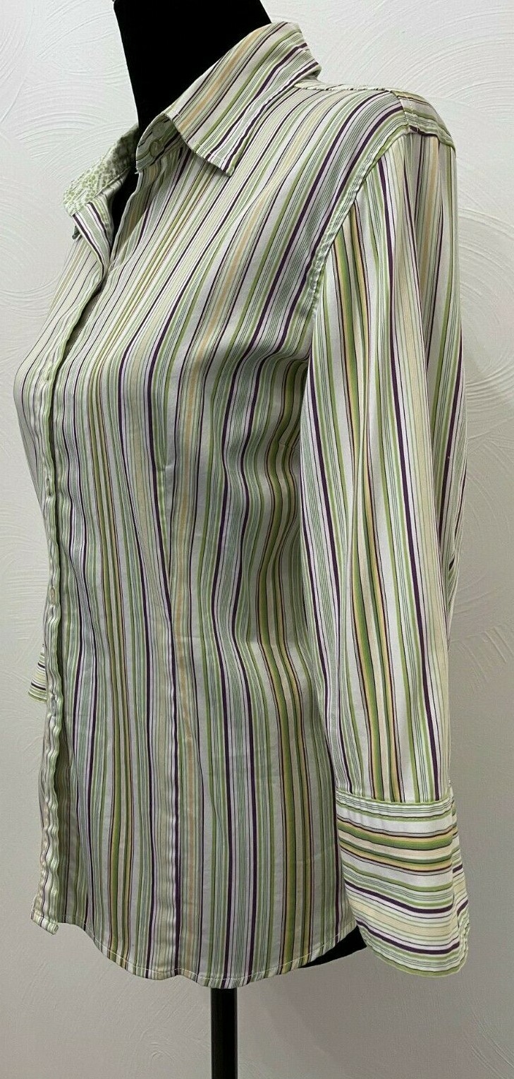 Chico's Womens Button Down Collared Blouse Size 2… - image 4
