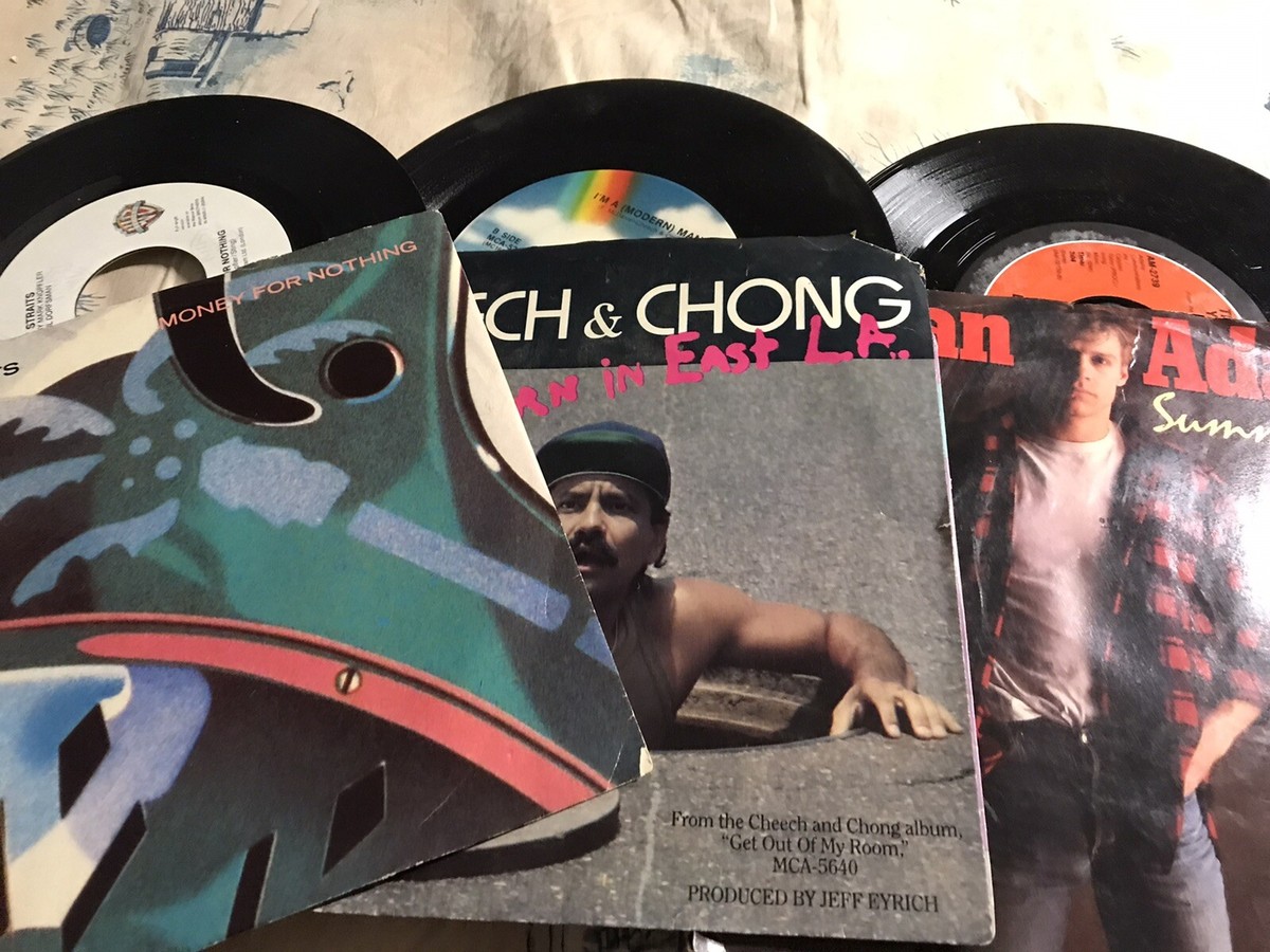 Bryan adams summer 69 Dire Straits Cheech & Chong VG++ Record 45