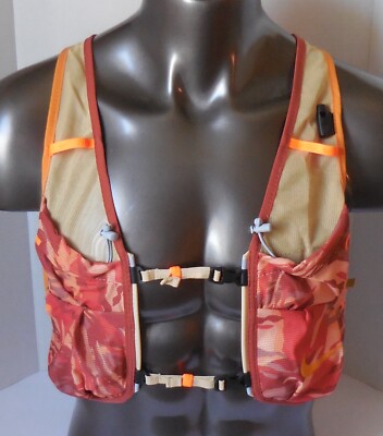 Nike Trail Running Vest 2.0 Printed S M Orange/L Curry/T Orange