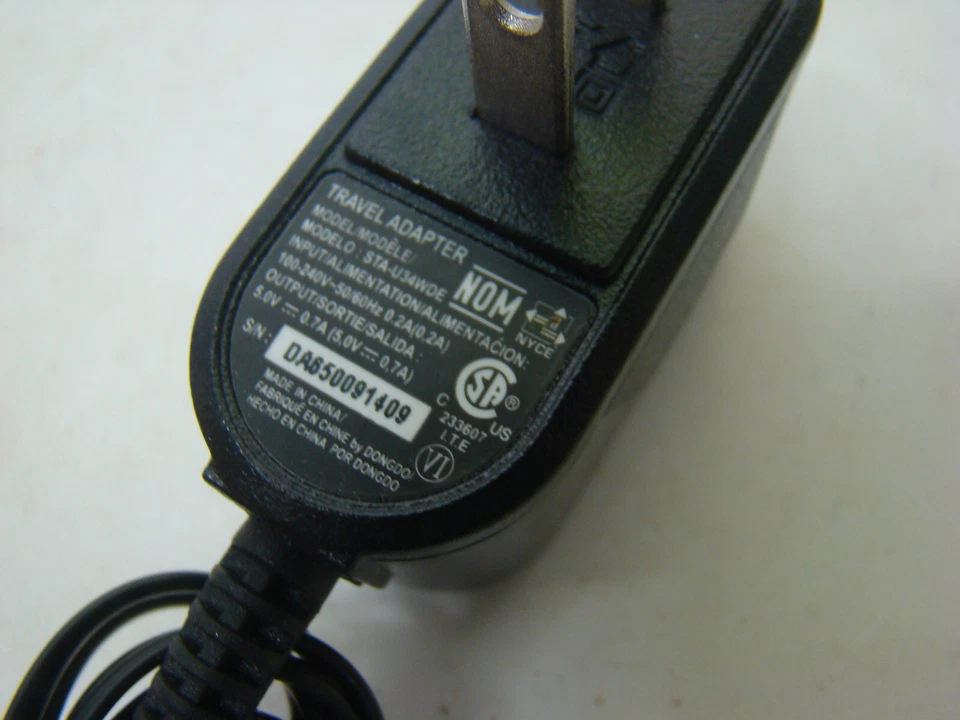 LG STA-U34WDE 5V Micro USB AC Viaje/Hogar Cargador de Pared Adaptador, Negro Foto 4 de 4