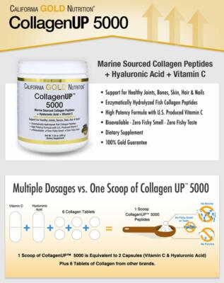 CollagenUP, Marine Collagen + Hyaluronsäure + Vitamin C, geschmacksneutral, 206g Original