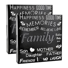 ARPAN Photo Albums Holds 500 Photos 4X6" slip in 3 Ring Binder Pack 2 (Black)