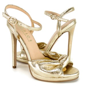 office gold heeled sandals